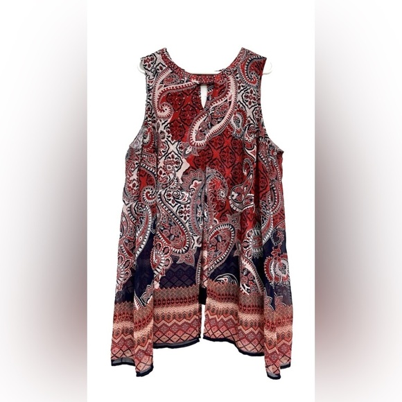 Roz & Ali Tops - Roz & Ali paisley tank blouse-large like new